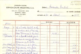 [Recibo] 1955 abr. 30, [Buenos Aires, Argentina] [a] Gabriela Mistral