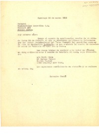 [Carta] 1956 mar. 22, Santiago, [Chile] [a] Espasa-Calpe Argentina S.A