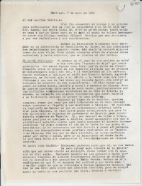 [Carta] 1951 mayo 7, Santiago [a] Gabriela Mistral