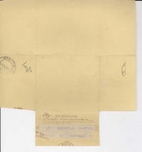 [Telegrama] 1951 jul. 6, Santiago, Chile [a] Gabriela Mistral, Rapallo