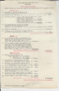 [Recibo] 1952 sept. 2, Santiago, [Chile] [a] [Gabriela Mistral]