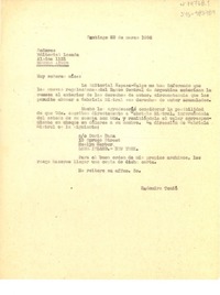 [Carta] 1956 mar. 22, Santiago, [Chile] [a] Editorial Losada, Buenos Aires, [Argentina]