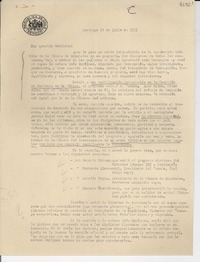 [Carta] 1951 jul. 26, Santiago [a] Gabriela Mistral