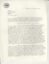 [Carta] 1952 oct. 5, Santiago, [Chile] [a] Gabriela Mistral, Nápoles, [Italia]