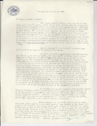 [Carta] 1953 abr. 18, Santiago, [Chile] [a] [Gabriela Mistral]
