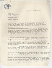 [Carta] 1951 nov. 22, [Santiago] [a] Gabriela Mistral, Nápoles, Italia