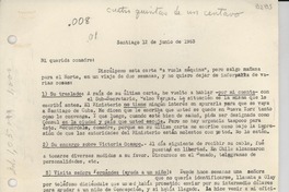 [Carta] 1953 jun. 12, Santiago, [Chile] [a] [Gabriela Mistral]