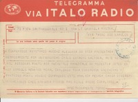 [Telegrama] 1951, Santiago, Chile [a] Gabriela Mistral, Nápoles