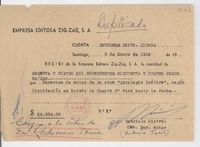 [Recibo] 1952 ene. 3, Santiago [a] Gabriela Mistral