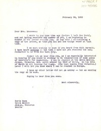 [Carta] 1950 feb. 24, Jalapa, Veracruz, México [a] Mrs. Mosseau [Estados Unidos]