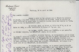 [Carta] 1954 abr. 13, Santiago [a] Gabriela Mistral