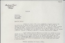 [Carta] 1954 mayo 19, [Santiago] [a] Doris Dana, New York