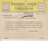[Telegrama] 1954 Jun. 2, [EE. UU.] [a] Radomiro Tomic, Santiago de Chile