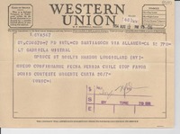 [Telegrama] 1954 ago. 12, Santiago [a] Gabriela Mistral, Long Island