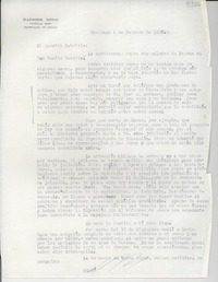 [Carta] 1956 feb. 4, Santiago, [Chile] [a] Gabriela [Mistral]