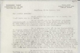 [Carta] 1956 feb. 21, Santiago, [Chile] [a] [Gabriela Mistral]