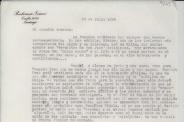 [Carta] 1956 jul. 29, [Santiago, Chile] [a] [Gabriela Mistral]