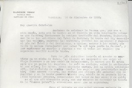 [Carta] 1956 dic. 26, Santiago, [Chile] [a] Gabriela [Mistral]