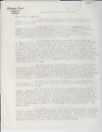 [Carta] 1955 feb. 28, Santiago [a] Gabriela Mistral