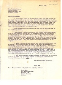 [Carta] 1950 may 17, Mexico City, Mexico [a] Frances Mousseau, Phoenix, Arizona, [Estados Unidos]