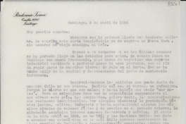 [Carta] 1955 abr. 6, Santiago [a] Gabriela Mistral
