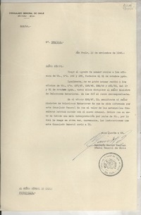 [Oficio] N° 590112, 1945 nov. 12, São Paulo, Brasil [al] Señor Cónsul de Chile, Petrópolis, [Brasil]