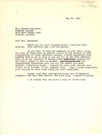 [Telegrama] 1950 may 26, [Estados Unidos] [a] Frances Mousseau, Phoenix, Arizona, [Estados Unidos]
