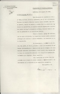 Circular N° 2365-32, 1947 ago. 5, New York, [Estados Unidos] [a] Gabriela Mistral, 729 East Anapamu St., Santa Barbara, Cal.