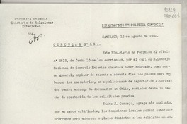 Circular N° 2365-32, 1947 ago. 5, New York, [Estados Unidos] [a] Gabriela Mistral, 729 East Anapamu St., Santa Barbara, Cal.