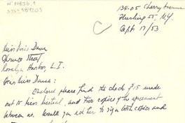 [Carta] 1953 sep. 17, New York, [Estados Unidos] [a] Doris Dana, Long Island, [Estados unidos]