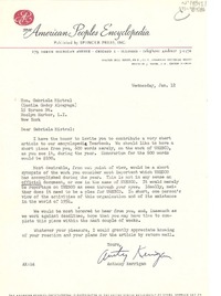 [Carta] 1955 jan. 12, Chicago, Illinois, [Estados Unidos] [a] Gabriela Mistral (Lucila Godoy Alcayaga), Long Island, New York, [Estados unidos]