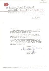[Carta] 1955 jun. 27, Chicago Illinois, [Estados Unidos] [a] [Gabriela Mistral]