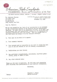 [Carta] 1955 nov. 18, Chicago Illinois, [Estados Unidos] [a] Gabriela Mistral co Doris Dana, Long Island, New York, [Estados Unidos]