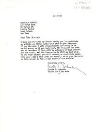 [Carta] 1955 nov. 22, Chicago Illinois, [Estados Unidos] [a] Gabriela Mistral co Doris Dana, Long Island, New York, [Estados Unidos]