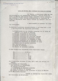 Acta de entrega del Consulado de Chile en Nápoles