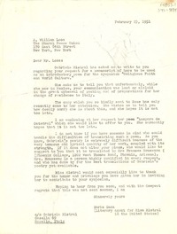 [Carta] 1951 feb. 23, Rapallo, Italia [a] dr. A. William Loos, New York, [Estados Unidos]