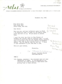 [Carta] 1964 dic. 4, New York, [Estados Unidos] [a] Doris Dana, New York, [Estados Unidos]
