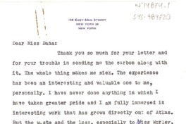 [Carta] 1965 nov. 11, New York, [Estados Unidos] [a] [Doris] Dana, [Estados Unidos]
