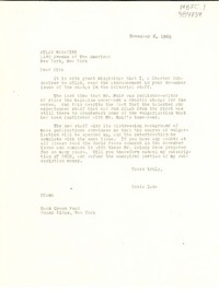 [Carta] 1965 nov. 6, New York, [Estados Unidos] [a] Atlas Magazine, New York, [Estados Unidos]