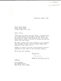 [Carta] 1965 nov. 22, New York, [Estados Unidos] [a] Doris Dana, New York, [Estados Unidos]