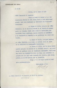 [Oficio] N° 2616, 1937 ene. 30, Lisboa, [Portugal] [al] Señor Encargado de Negocios de Chile en Portugal, Lisboa