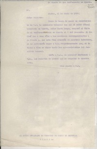 [Oficio] 1937 jun. 11, Lisboa, [Portugal] [al] Señor Encargado de Negocios de Chile en Portugal, Lisboa