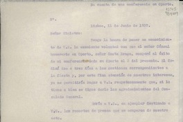 [Oficio] 1937 jun. 11, Lisboa, [Portugal] [al] Señor Encargado de Negocios de Chile en Portugal, Lisboa
