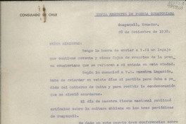 [Oficio] 1938 sept. 28, Guayaquil, Ecuador [al] Señor Ministro de Relaciones Exteriores