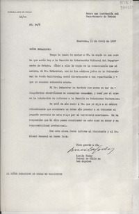 [Oficio] N° 242, 1947 abr. 11, Monrovia, [Estados Unidos] [al] Señor Embajador de Chile en Washington