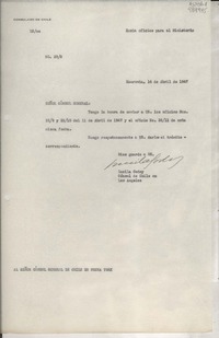 [Oficio] N° 298, 1947 abr. 14, Monrovia, [EE.UU.] [al] Señor Cónsul General de Chile en Nueva York, [EE.UU.]