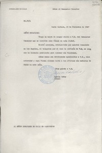 [Oficio] N° 734, 1947 dic. 18, Santa Barbara, [Estados Unidos] [al] Señor Embajador de Chile en Washington