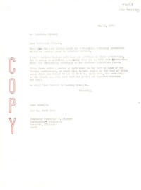 [Carta] 1972 may 15, [Estados Unidos] [a] , Frederick S. Stimson, Evanstone, Illinois, [Estados Unidos]