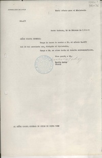 [Oficio] N° 42, 1948 feb. 14, Santa Barbara, [Estados Unidos] [al] Señor Cónsul General de Chile en Nueva York