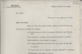 [Oficio] N° 1918, 1949 mar. 4, Veracruz, [México] [al] Señor Ministro de Relaciones Exteriores, Santiago de Chile